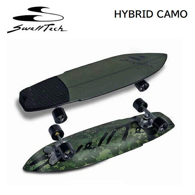 □商品詳細 ■MODEL：SURF SKATE HYBRID CAMO ■小売希望価格：36,000+tax -------------------------------- 「最もサーフィンに近い動きが出来る」と評判のスウェルテックトラックシステムを採用。 デッキシェイプとスプリング機能のバージョンアップによってサーフィンの技を磨きやすい設計。 -------------------------------- 【SURF SKATE HYBRID SERIES】 プレミアデッキと同じミッドレール幅を持っており、足全体がレールの間に収まり安定感が抜群。スウェルテックトラックが生み出す3Dの動きはサーフィンの練習に最適。 ■HYBRID CAMO -SURF SKATE SWELL TECH SYSTEM -DIMENSIONS: 36” x 9 3/4” x 3/8” -WEIGHT: 9lbs -WHEEL BASE: 21.5″ -TRACTION PAD -TAIL WIDTH: 7” -ABEC 7 BEARINGS -70mm WHEELS -AGGRESSIVE CONCAVE -DIAMOND TAIL -------------------------------- 【発送方法】 -宅配便 □在庫に関する注意 この商品は当店実店舗でも販売しております。在庫数の更新は随時行っておりますが、お買い上げいただいた商品が、品切れになってしまうこともございます。 その場合、お客様には必ず連絡をいたしますが、万が一入荷予定がない場合は、キャンセルさせていただく場合もございますことをあらかじめご了承ください。 □注意事項 ：撮影環境、PC環境等で画像の色が若干違うことがあります。 メーカー希望小売価格はメーカーカタログに基づいて掲載しています