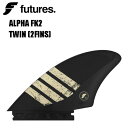 FUTURES FINはこちらから □商品詳細 ■MODEL：ALPHA FK2 ■サイズ：H:118mm, B:161mm, A:14355mm2　 ■正規代理店商品。 -------------------------------- futures. ツインキール シリーズの中で、最も定評のある K2 テンプレートに、軽さとライディングフィールに優れた ALPHA マテリアルが融合されたモデル。 後方へ伸びたレイキングアングルの効果により、あなたのボードにルースな感覚を与えると同時に、心地よいドライブ感を楽しむ事が可能となる。 世界初となる、まったく新しいCarbonマテリアルを採用 カリフォルニアのハンティントンビーチで製造される新開発のカーボンファイバーをマテリアルに採用。 トータルバランスに優れるALPHAフィンは、高い耐久性と驚くほどの軽さ、抜群のフレックス性を兼ね備えた世界で最先端のフィンです。 -------------------------------- 【発送方法】 -メール便(追跡NO:あり)/宅配便 ※送料無料対応はメール便(追跡NO:あり)発送になります。 (代引き対応は御座いません。代引き指定の場合は宅配便送料をご負担お願い致します。) -宅配便指定の場合は送料をご負担お願い致します。 【メール便に関する注意事項】 メール便の場合は代引き対応は御座いません。 メール便に関しては基本的にポストに投函する為、 配達時に何らかのトラブル等が有り、 万一、購入された商品が配送事故・紛失・破損等によりお手元に届かない場合でも 弊社は責任を負いかねますので予めご了承下さい。 □在庫に関する注意 この商品は当店実店舗でも販売しております。 在庫数の更新は随時行っておりますが、お買い上げいただいた商品が、品切れになってしまうこともございます。 その場合、お客様には必ず連絡をいたしますが、万が一入荷予定がない場合は、キャンセルさせていただく場合もございますことをあらかじめご了承ください。 □注意事項 ：撮影環境、PC環境等で画像の色が若干違うことがあります。 メーカー希望小売価格はメーカーカタログに基づいて掲載しています○フィン全体の面積をエリアと呼びます。 このエリアの面積が大きいほど、ホールド力が増しドライブ性に優れ、面積が小さくなるほどルースになり、回転性に優れている。 ○ベースからティップまでの高さを意味します。 以前はHeightの長いフィンはホールド性を高め、背が高く脚力のあるライダーに。Heightの短いフィンはスライド性があり脚力のないライダーへ最適と言われてきました。 サーフボードを削る際、重要なポイントの一つとして長さが考えられてきましたが、現在では長さよりもボリューム（容積）が重要視されています。サーフボード同様、現在ではフィンも身長や脚力だけでは判断せずそれぞれのサーファーに対応出来るように開発されていますので、波のコンディションやお好みのHEIGHTでお選び頂く事を推奨しています。 ○フィンの底部の長さをベースと呼びます。 このベースが長いフィンほど、ボトムターンの際にパワーを発揮し、ドライブ性能に大きな影響を与えます。逆にベースが短くなればドライブ性能は低減しますが回転性が高くなります。 ○硬いフィンはレスポンスが敏感でクイックなターンに優れていますが、ドライブの効いたターンが難しくなります。 一方、フレックス性に優れたフィンはドライブの効いたターンは可能ですが、逆にレスポンスは鈍く、もたついてせっかくのパワーを逃してしまいます。 フレックスはフィンのモデルによりさまざまで、その選び方によって、ボードがクイックな動きになったり、ドライブターンが安易になったりします。