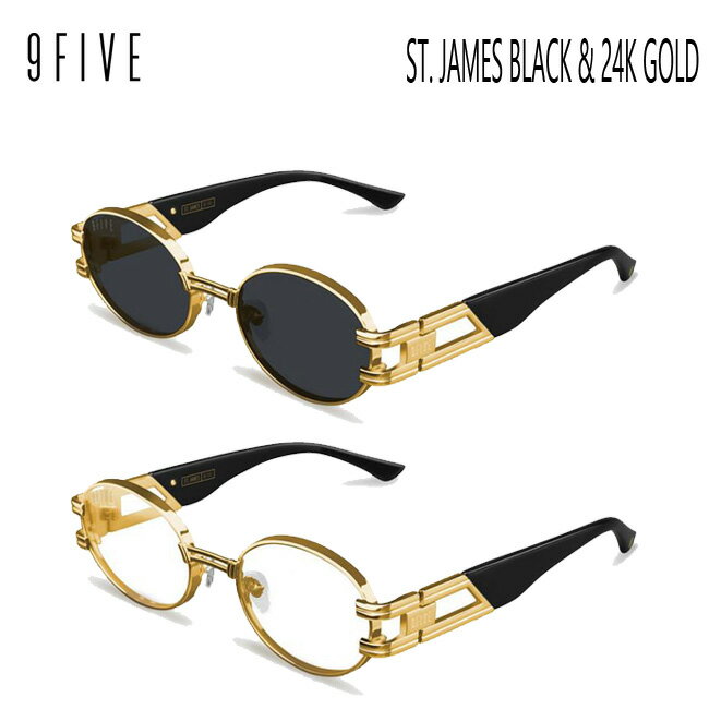 【6/1限定ポイント最大23倍】サングラス 9FIVE ST. James Black & 24K Gold ナインファイブ/スケート H..