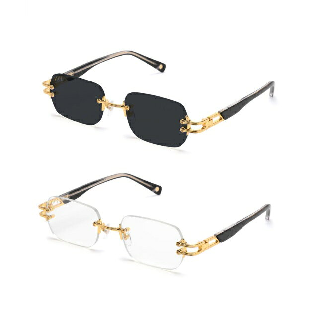 サングラス ナインファイブ 9five PURITY Black & 24k Gold Sunglasses プリティー ブラックレンズ クリアレンズ 春夏 秋冬