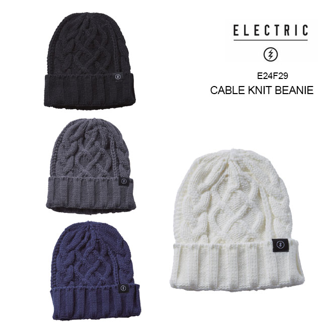 ビーニー ELECTRIC エレクトリック CABLE KNIT BEANIE ニット帽 スノーボード 防寒 23-24