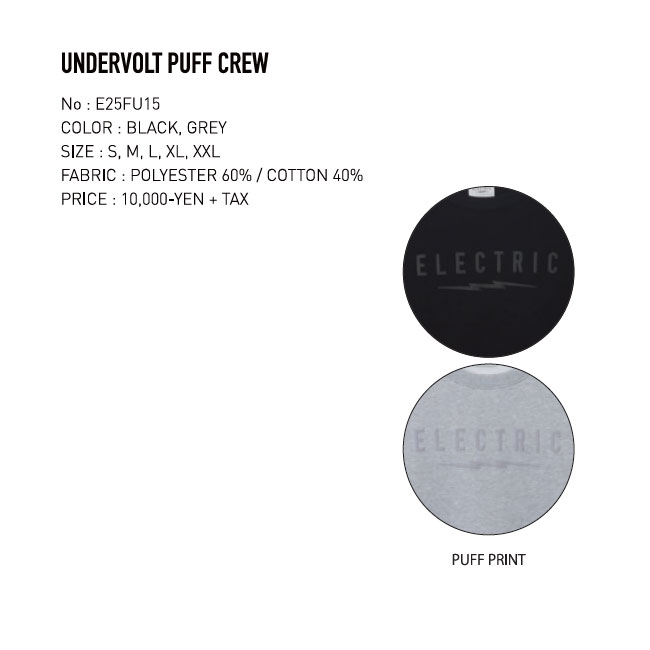 エレクトリック ELECTRIC アンダーボルト パフ クルー UNDERVOLT PUFF CREW メンズ...