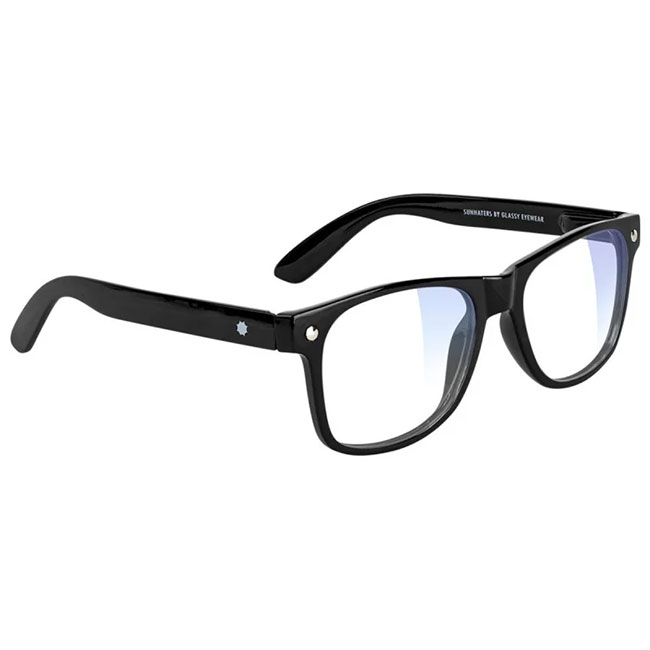 【5日最大P32倍】ゲーミンググラス Glassy グラッシー LEONARD Black/Clear Lens Gaming Glasses レオナルド PC眼鏡