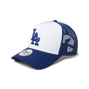 メッシュキャップ ニューエラ 9FORTY 940 A-Frame Trucker MLB Mesh Embroidery Dodgers White/Dark Royal ホワイト/ダークロイヤル ドジャース メジャーリーグ 帽子 春 夏 秋