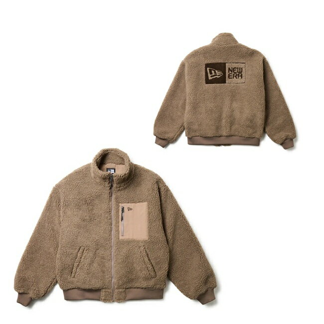 ジャケット NEW ERA ニューエラ Boa Blouson Over Sized Moca 14682728 ボアブルゾン オーバーサイズ シープボア モカ ユニセックス ジャケット