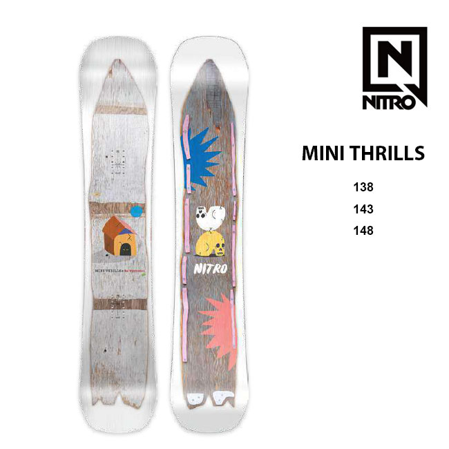 楽天GOLGODAナイトロ スノーボード NITRO MINI THRILLS YOUTH 23-24 キャンバー Twin 板 KIDS用 パーク フリースタイル