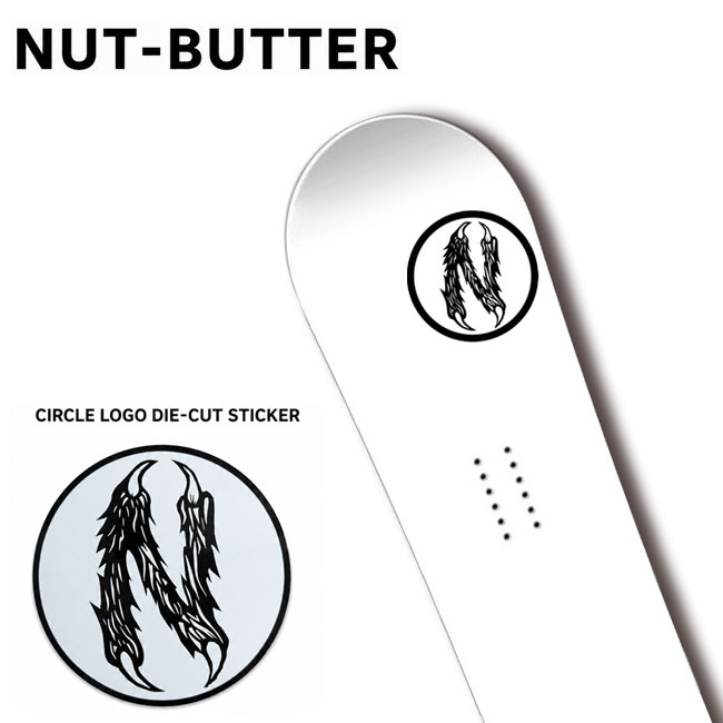 NUT-BUTTER ナットバター サークルロゴ ダイカットステッカー L 15×15cm ビニール 光沢 防UV