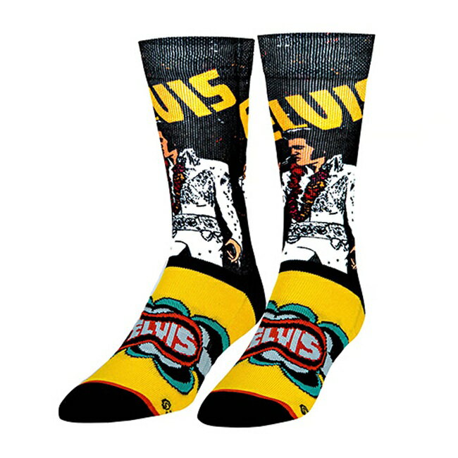 樂天商城 - 【エントリーでP5倍】オッドソックス ODD SOX ELVIS ROCK N ROLL LARGE FEET エルヴィス・プレスリー SOCKS 靴下 クルー丈 メンズ 春 夏 秋 冬 34018MONCD