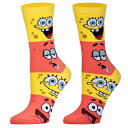 オッドソックス ODD SOX SPONGEBOB & PATRICK SMILEY WOMEN'S スポンジボブ SOCKS ソックス 靴下 クルー丈 レディ...