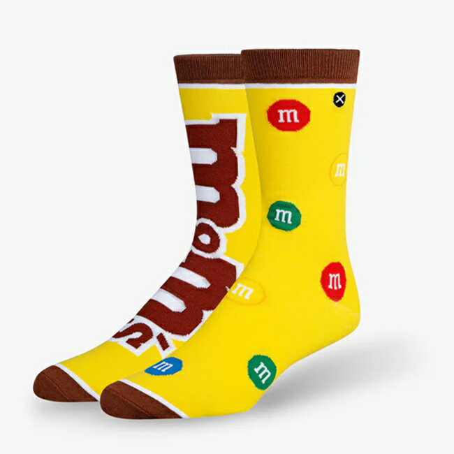 Rakuten - オッドソックス ODD SOX PEANUT M&M’s SPLIT YELLOW エムアンドエムズ SOCKS 靴下 クルー丈 メンズ 春 夏 秋 冬 38185MONCD