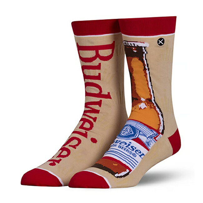 Rakuten - オッドソックス ODD SOX BUDWEISER SPLIT. LARGE FEET バドワイザー SOCKS 靴下 クルー丈 メンズ 春 夏 秋 冬 39866MONCD