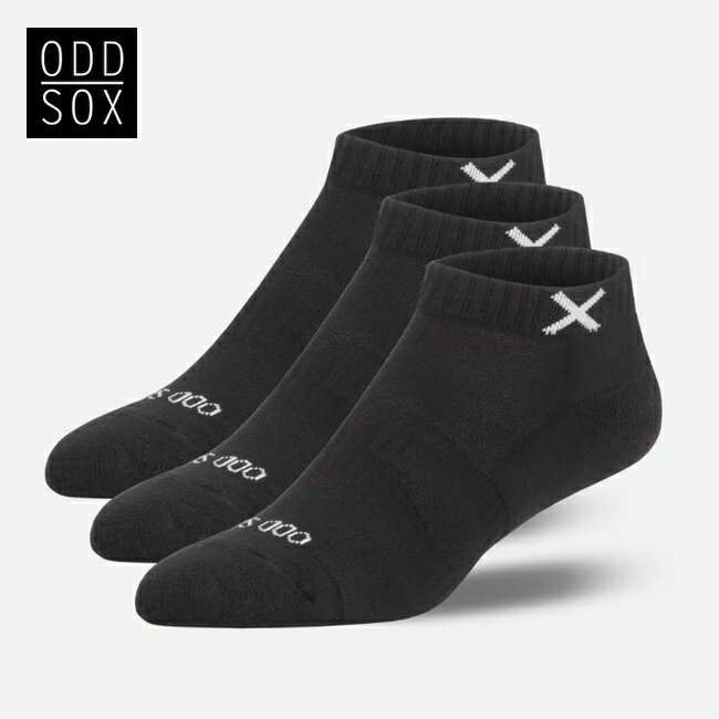 Rakuten - オッドソックス ODD SOX BASIX ANKLE BLACK 3PACK 3足セット ブラック SOCKS 靴下 アンクル丈 メンズ レディース 春 夏 秋 冬