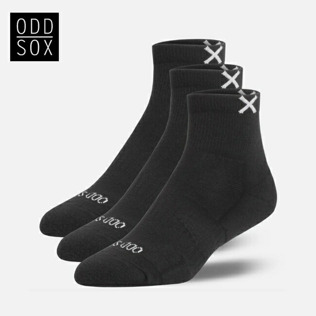 Rakuten - オッドソックス ODD SOX BASIX QUARTER BLACK 3PACK 3足セット ブラック SOCKS 靴下 クォーター丈 メンズ レディース 春 夏 秋 冬