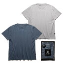 2枚セット Tシャツ ロアークリバイバル ROARK REVIVAL REUSE 2PACK TEE GRAYISH TONE メンズ 抗菌 防臭 圧縮パック入り 春夏