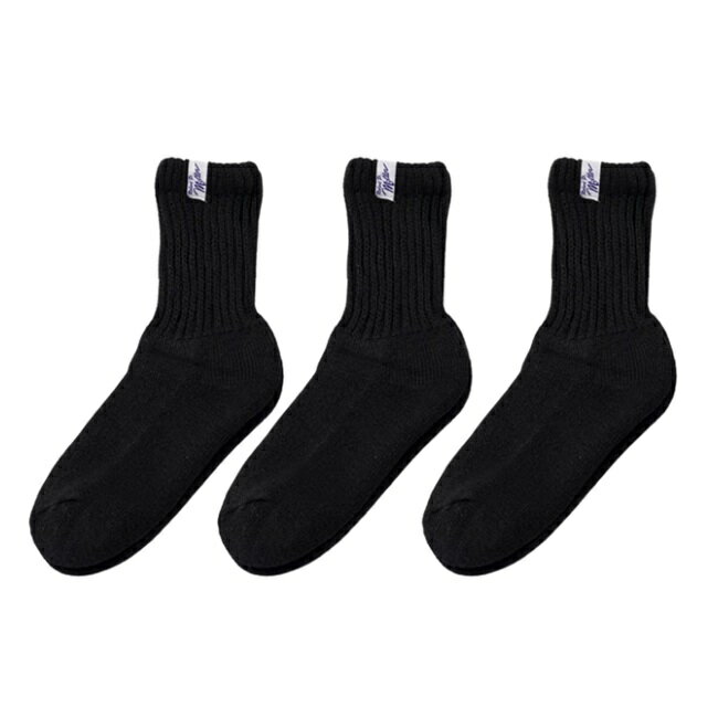 Rakuten - 靴下 Robert P. Miller 3P Crew length socks 25-27cm (312C/ブラック) ロバートピーミラー メンズ ソックス 3足セット クルーソックス 無地 すね丈 春 夏 秋 冬