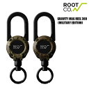 【4/1限定 最大P22.5倍】ROOT CO. ルート コー カラビナリール GRAVITY MAG REEL 360 MILITARY EDITION マグネットを内蔵したカラビナ付きコードリールキーホルダー