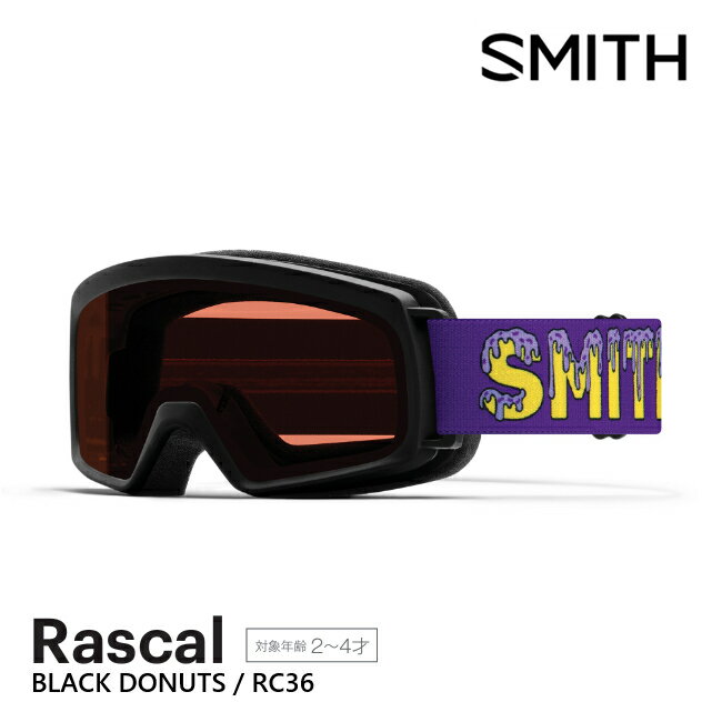 SMITH スミス ゴーグル RASCAL ラスカル BLACK DONUTS 26-27 メガネ対応 スノーボ...
