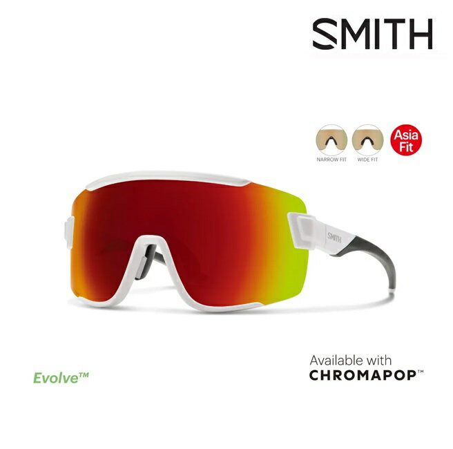 【5日最大P32倍】サングラス スミス SMITH Wildcat White (ChromaPop Red Mirror & Clear) ワイルドキ..