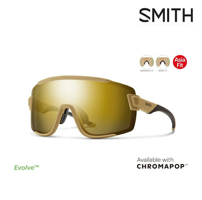 【5日最大P32倍】サングラス スミス SMITH Wildcat Matte Safari (ChromaPop Black Gold & Clear) ワイ..