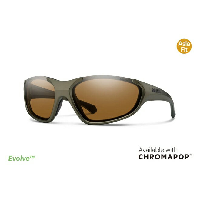 サングラス スミス SMITH Sliders / Matte Olive Oil ASIA FIT スライダース クロマポップ スポーツサ..