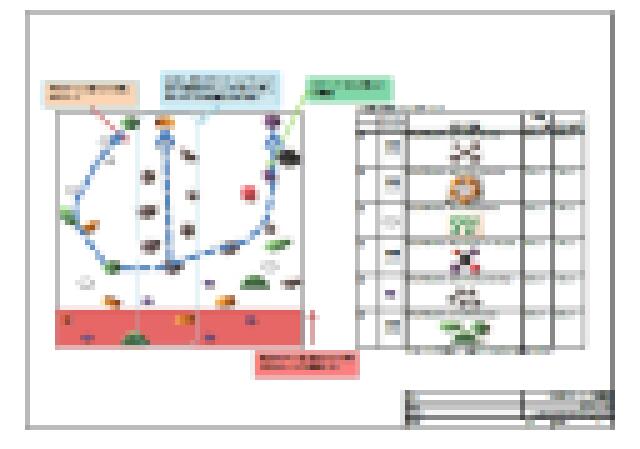 クライミングホールド配置案図面作成