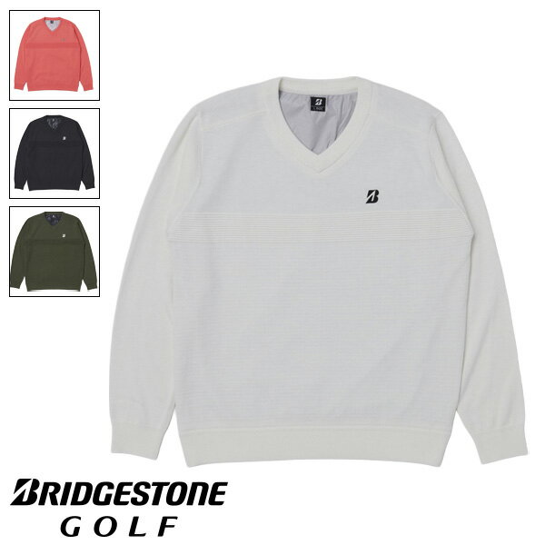 【土日祝も発送】 ブリヂストンゴルフ メンズ 25年秋冬 長袖防風Vネックセーター FGM0