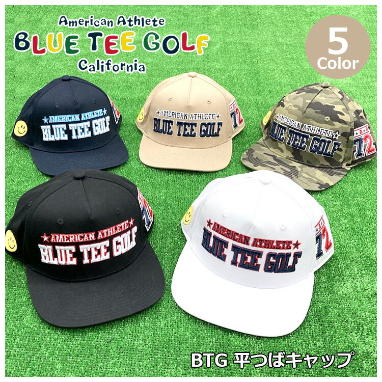 【土日祝も発送】ブルーティーゴルフ BTG 平つばキャップ BLUE TEE GOLF CP-008