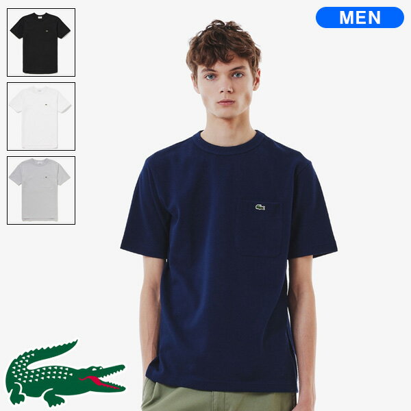 ラコステ メンズ 鹿の子地ポケット半袖Tシャツ TH4921-99