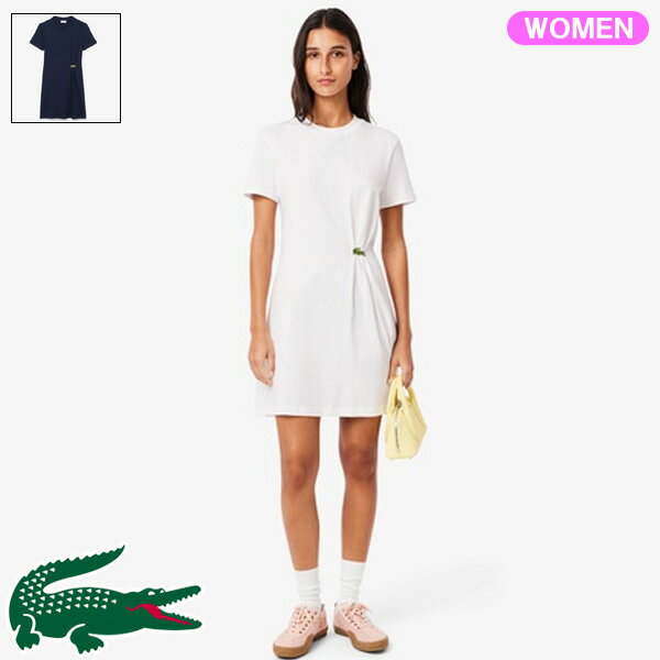 【土日祝も発送】 ラコステ レディース ワニロゴプリーツTシャツドレス EF0583-10