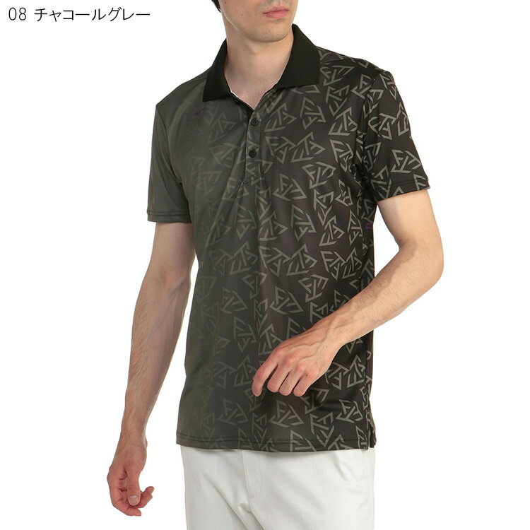 通販最新作 ミズノ ゴルフ メンズ ソーラーカットプリントストレッチ半袖ポロシャツ E2MA2004：Golkin（ゴルフマートキング） 通販定番