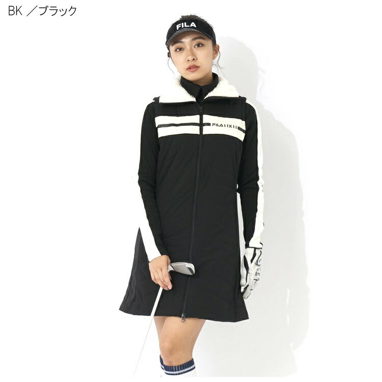 マラソンP5倍【10/25(土)まで】【土日祝も発送】 フィラ ゴルフ レディス 中綿ワンピース 793241