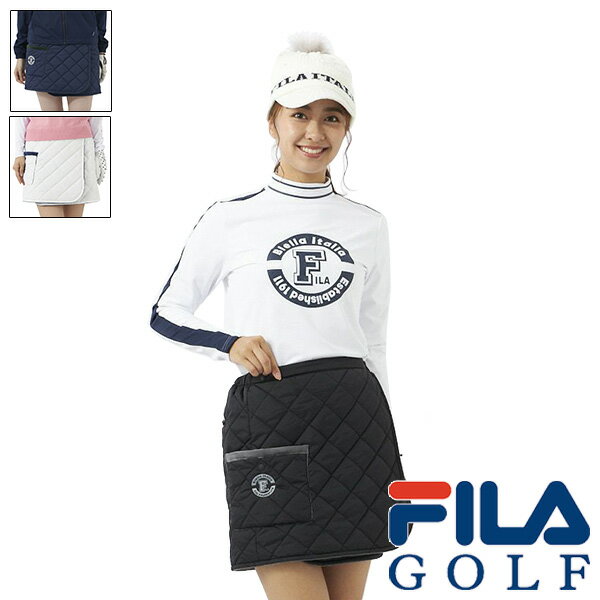 フィラ ゴルフ レディース 中綿巻きスカート 792946 ゴルフウェア ブラック ネイビー ホワイト
