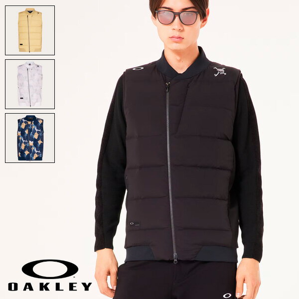週末限定P3倍【11/22(土)-24(日)】【土日祝も発送】 オークリー ダウンベスト スカル ダイヤゴルナル ダウンベスト FOA406968