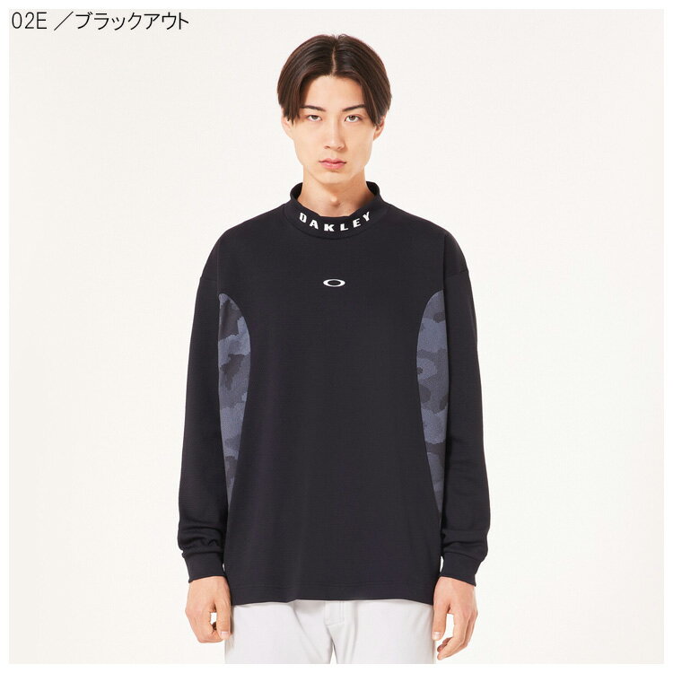 5のつく日P5倍【11/15(土)】【土日祝も発送】 オークリー 長袖ハイネックシャツ オークリー サイドプリント LS モック ワイド FOA406963