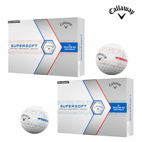 キャロウェイ(Callaway) ゴルフボール SUPERSOFT 24 SPLATTER 1ダース(12個入り) 2ピース
