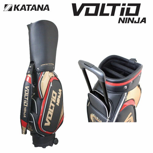 土日祝も発送 KATANA GOLF カタナゴルフ キャディバッグ キャスター付き VOLTIO NINJA CADDIE BAG BLACK GOLD CB2024