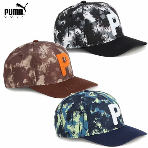 【土日祝も発送】[プーマ] キャップ ゴルフ P AOP Pロゴキャップ メンズ 026035　2024年モデル