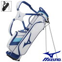 0のつく日P5倍MIZUNO（ミズノ） Tour Slim Stand キャディバッグ 5LJC2226 スタンドバッグ セルフスタンド 7.0型（57cm） 47インチ対応 ホワイト×ブルー／ブラック 4分割