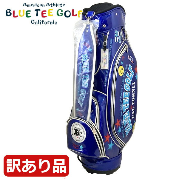 BLUE TEE GOLF ブルーティーゴルフ エナメル キャディバッグキャディーバッグネイビー CB-005