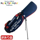 【残り1点!最終-処分】【訳あり品】【汚れあり】BLUE TEE GOLF ブルーティーゴルフ ストレッチ 2トーン スタンドバッグ キャディバッグ ネイビー レッド 9.0型 46インチ対応 5分割(4)