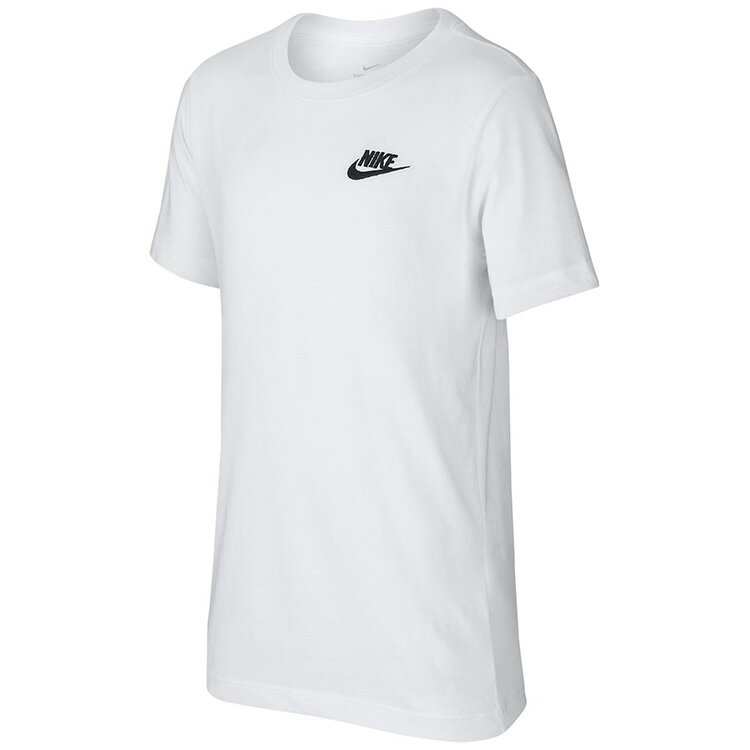 予告 スーパーSALE P5倍【6/4(火)20時-5(水)】【土日祝も発送】ナイキ 子供用 Tシャツ NIKE B NSW TEE EMB FUTURA NSW ジュニア Tシャツ エンブレム フューチュラ ホワイト/ブラック AR5254-100