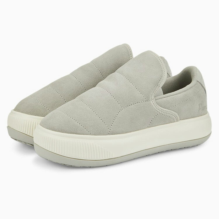 スーパーSALE開始P10倍【9/4(日)20:00-9/5(月)23:59】プーマ スニーカー PUMA SUEDE MAYU SLIP-ON FS WNS ウィメンズ スウェード マユ スリッポン ファームストリップ グレーバイオレット/マシュマロ レディースシューズ 386639-01