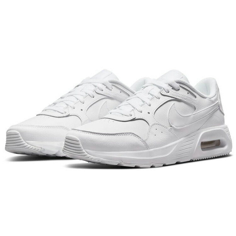 ナイキ レザースニーカー メンズ 【土日祝も発送】ナイキ 日本正規品 2024SP メンズ AIR MAX SC LEATHER エアマックス SC レザー ホワイト/ホワイト/ホワイト DH9636-101