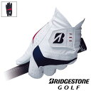 ワンダフルデーP5倍＆最大1500円クーポン【4/1(土)0:00-23:59】Bridgestone Golf（ブリヂストンゴルフ） SOFT GRIP 2022 GLG24 ゴルフグローブ ホワイト　ブラック　天然皮革（羊革） その1