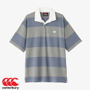 カンタベリー ポロシャツ メンズ 【GWも毎日発送】カンタベリー ポロシャツ 半袖 CANTERBURY S/S 4INCH STRIPE RUGBY JERSEY メンズ ラガーシャツ ラグビー RA34135 20