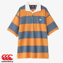 カンタベリー ポロシャツ メンズ 【GWも毎日発送】カンタベリー ポロシャツ 半袖 CANTERBURY S/S 4INCH STRIPE RUGBY JERSEY メンズ ラガーシャツ ラグビー RA34135 59