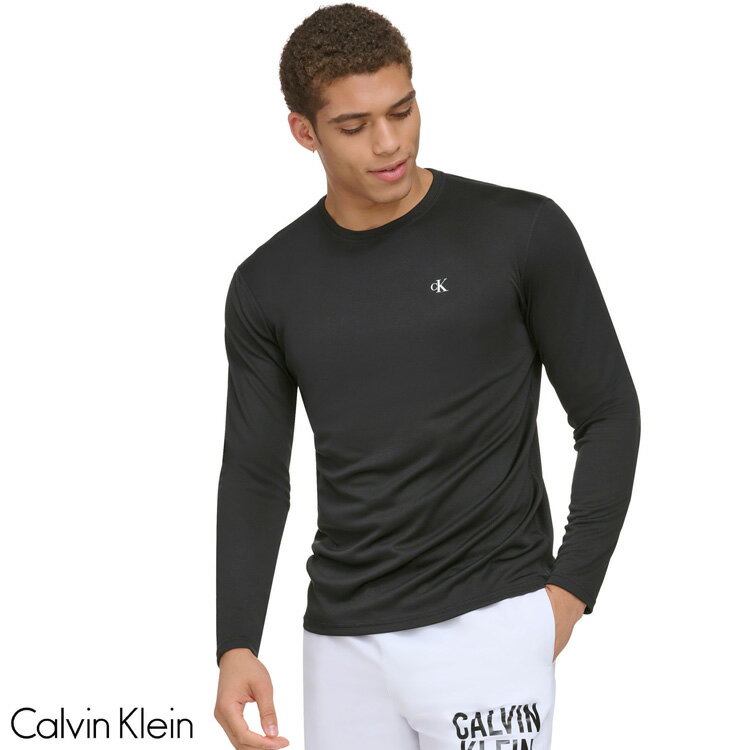 0のつく日P5倍カルバンクライン CALVIN KLEIN ラッシュガード メンズ 水着 UPF 40+ 長袖 Tシャツ ブラック CB4HJ102
