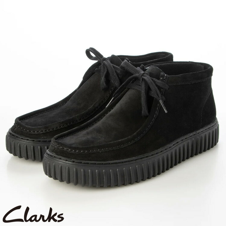 【土日祝も発送】クラークス メンズ トーヒルハイ Clarks Torhill Hi 靴 シューズ モカシン スエード 26173664 ブラックスエード