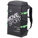 【土日祝も発送】デサント バックパック MOVESPORT スクエアバッグ 40L リュックサック かばん 部活 合宿 旅行 林間学校 通学 ST5SBP40U BKGR