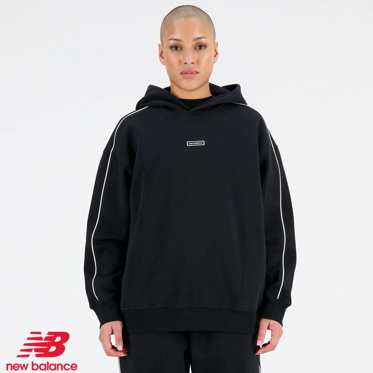 0のつく日P5倍【5/20 月 0:00-23:59】【土日祝も発送】ニューバランス パーカー NewBalance NB Essentials オーバーサイズ 裏起毛フリースフーディー レディース WT33518 BK